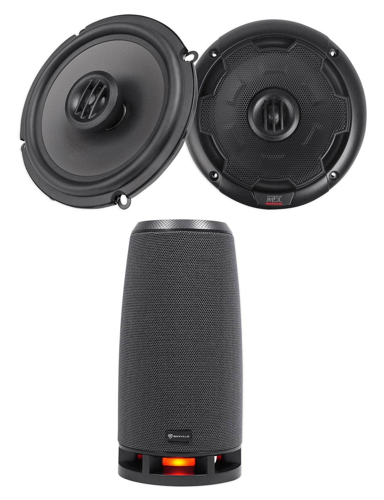 Pair MTX THUNDER65 6.5" 240 Watt 2-Way Car Audio Coaxial Speakers+RockShip