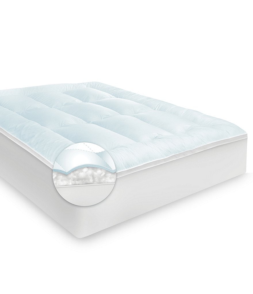 Sensorpedic Memory Cloud 3.5#double; Gel-Infused Memory Foam & Fiber Mattress Topper