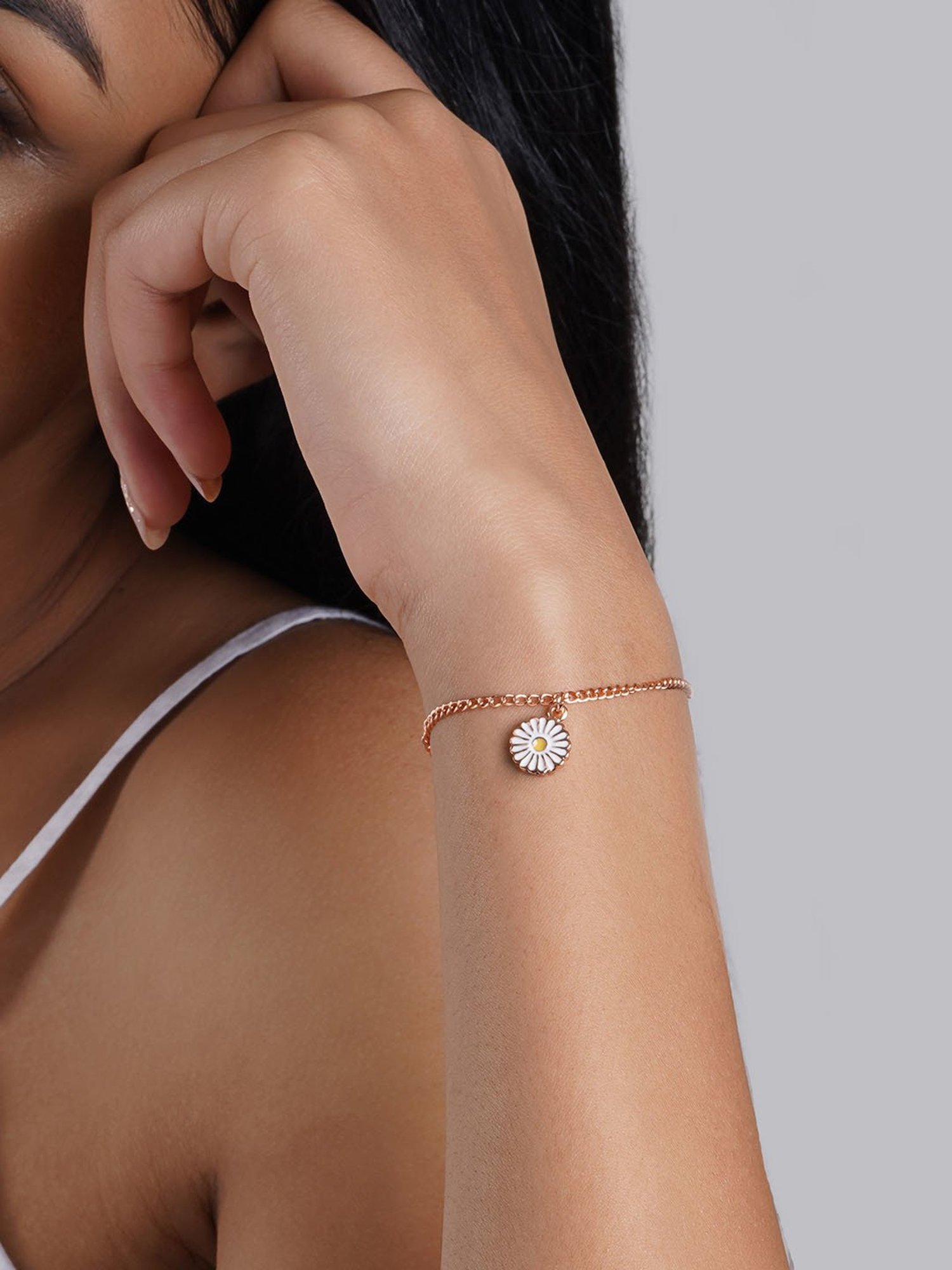 Joker & Witch The Party Edit Blooming Rose Gold Charms Bracelet