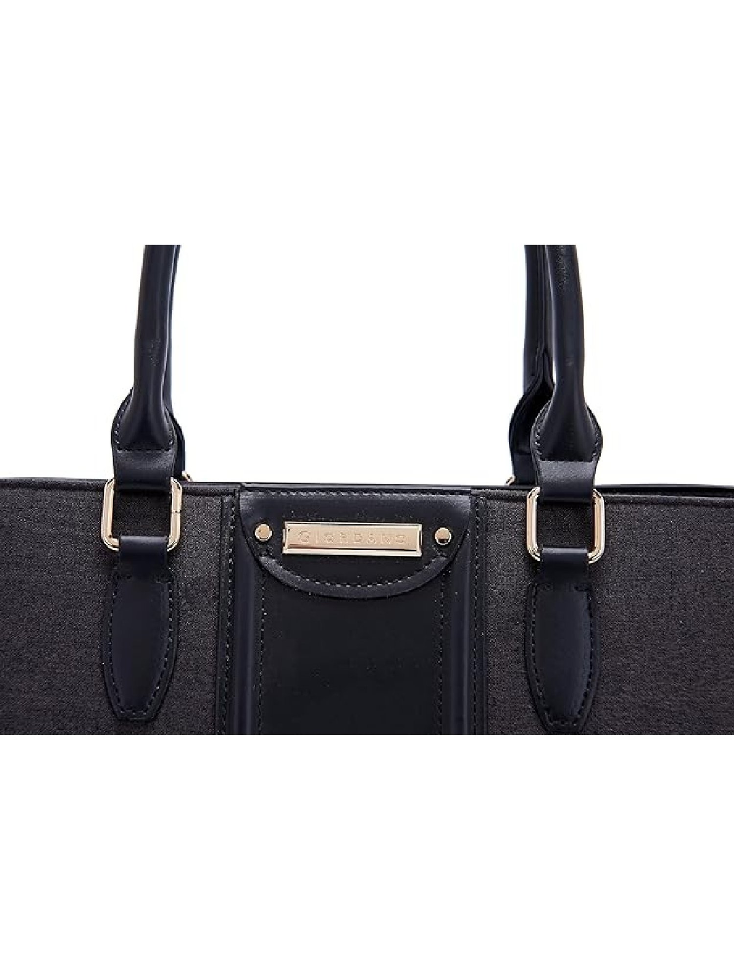 Giordano Black Solid Medium Tote Handbag
