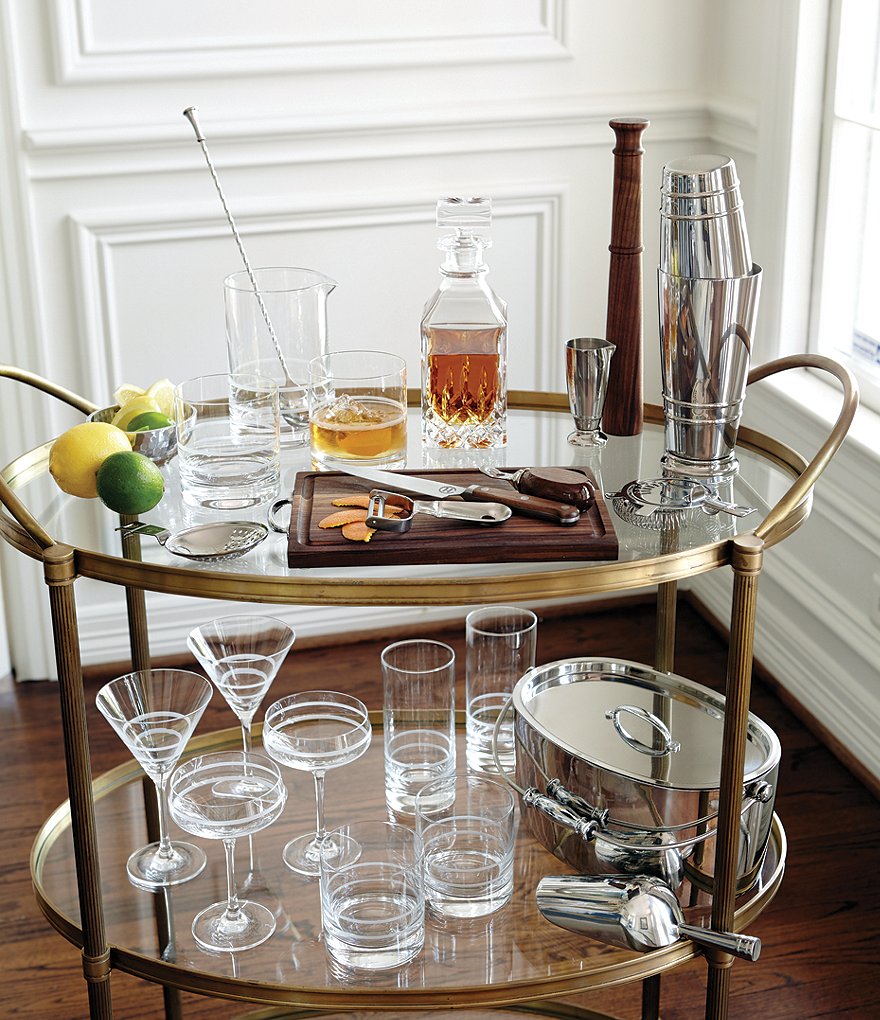 Southern Living Modern Stainless Steel Hammered Cocktail Shaker