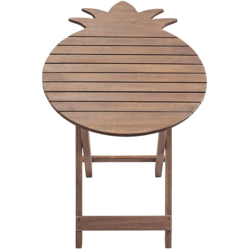 Teal Island Designs Monterey Pineapple Natural Wood Outdoor Folding Table