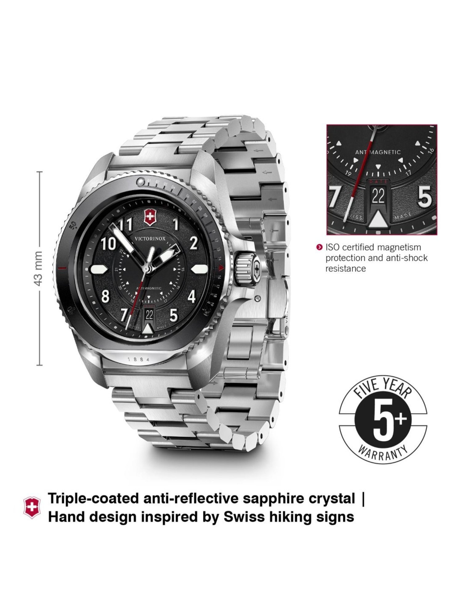 VICTORINOX V242009 Journey 1884 Analog Watch for Men