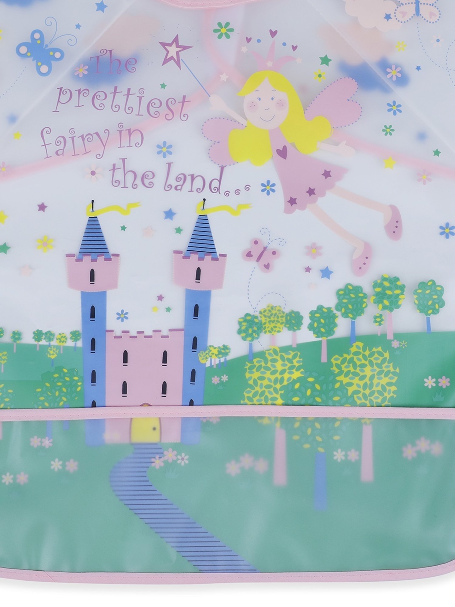 Baby Moo Kids Pink & Green Printed Bib