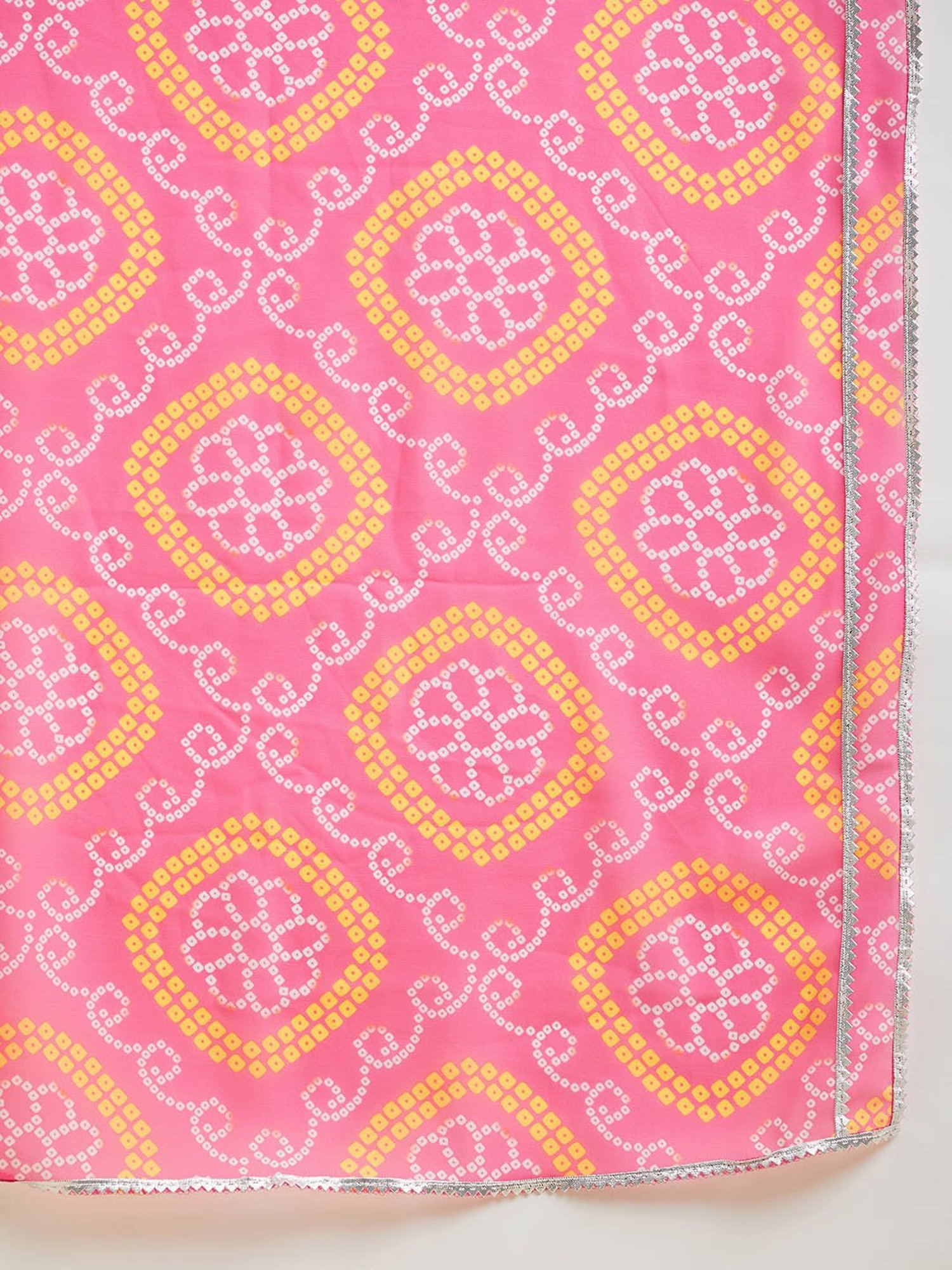 PANIT Pink Printed Ethnic Dress With Dupatta