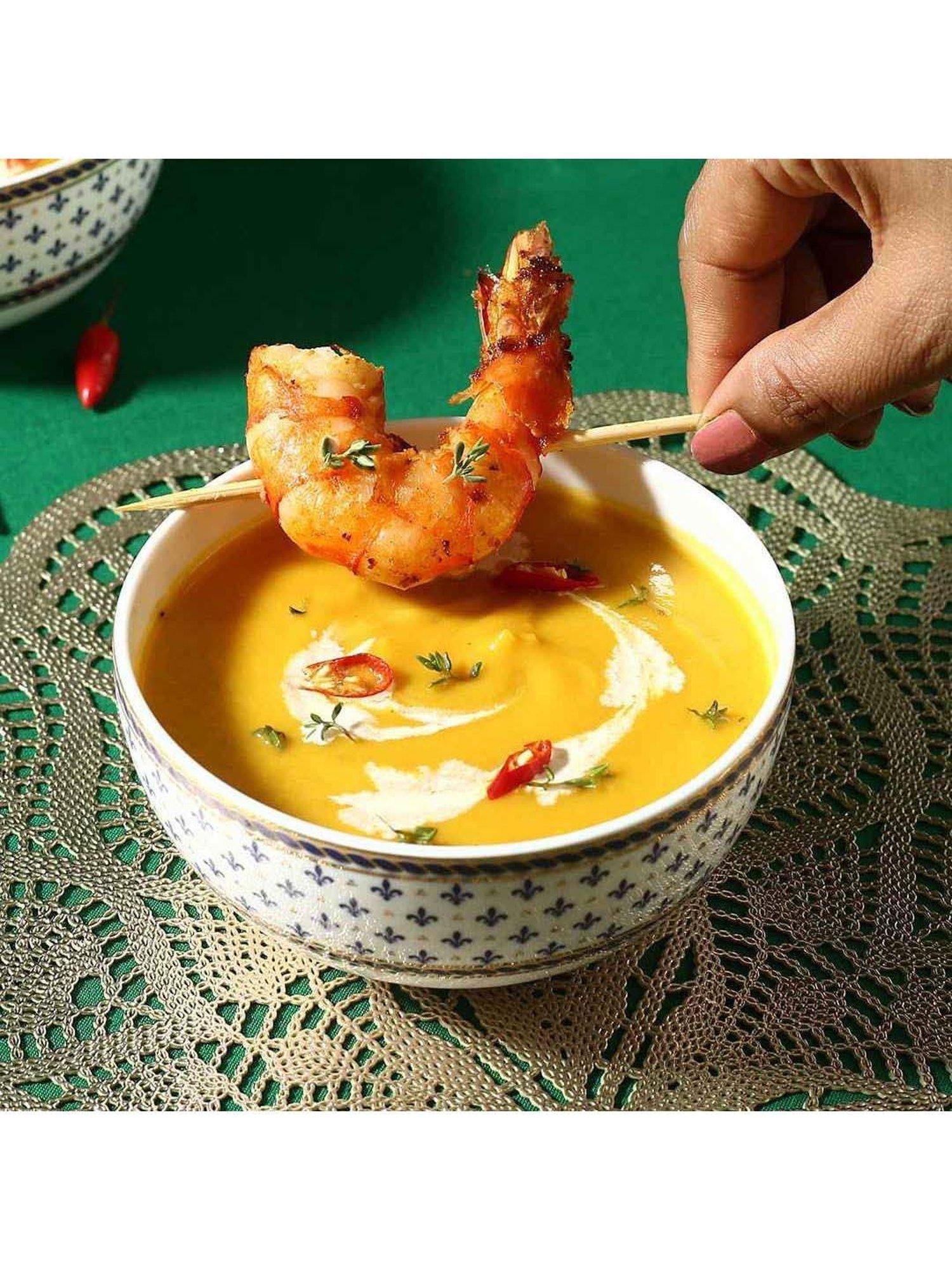 BlackCarrot Black & White Ceramic Dip Bowls Set of 2