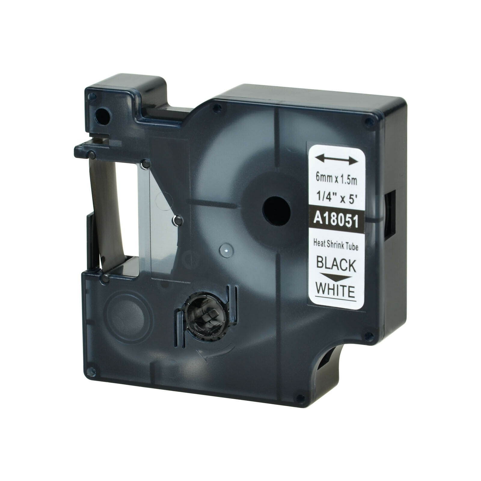 4PK For DYMO Rhino 4200/5200 Heat-Shrink Tube 18051 Industry Label Tape 1/4"x5'