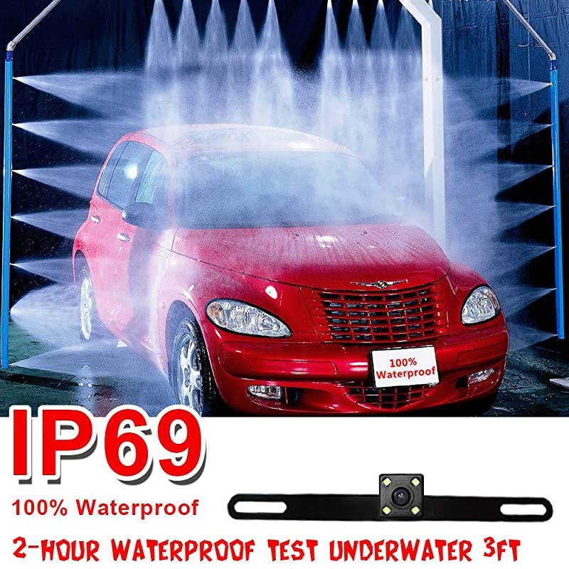 2nd Generation Backup Camera for Cars Pickups Trucks Automotive with 150&deg; Perfect View Angle 4 High Light LED IP 69 Waterproof Universal Car Rear View License Plate Camera