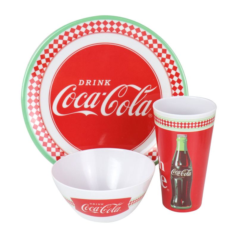 Coca-Cola 12 Piece Melamine Dinnerware Set