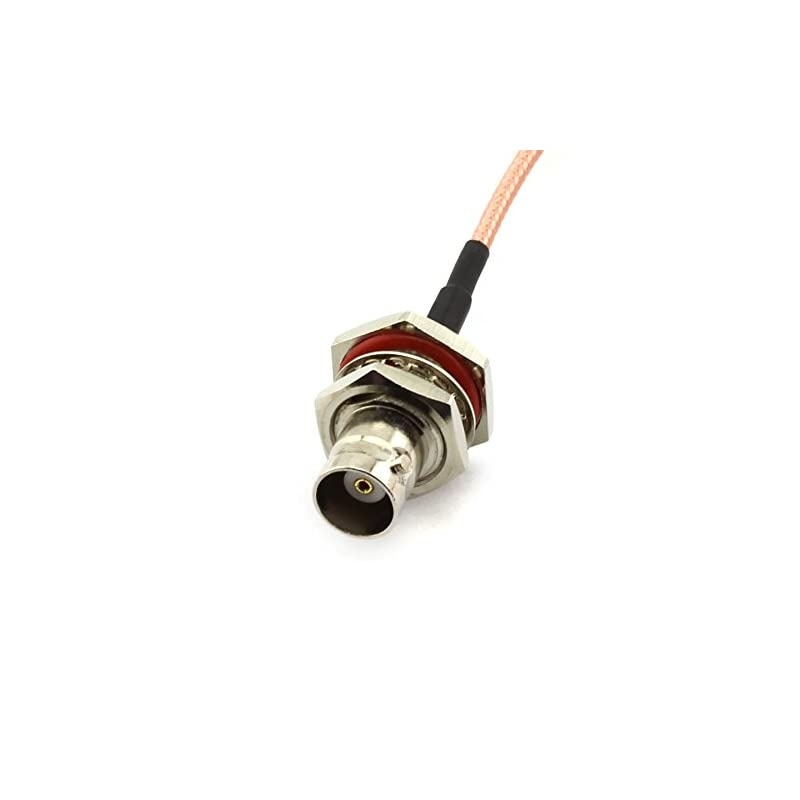 2pcs RG316 Wire Jumper 15cm BNC Female to MCX Male Right Angle with Connecting Line RF Coaxial Coax Cable Antenna Extender Cable Adapter Jumper