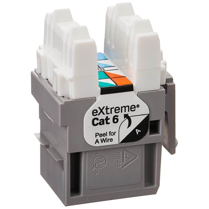 61110-BG6 Extreme Quick Port Connector, Grey, 25-Pack