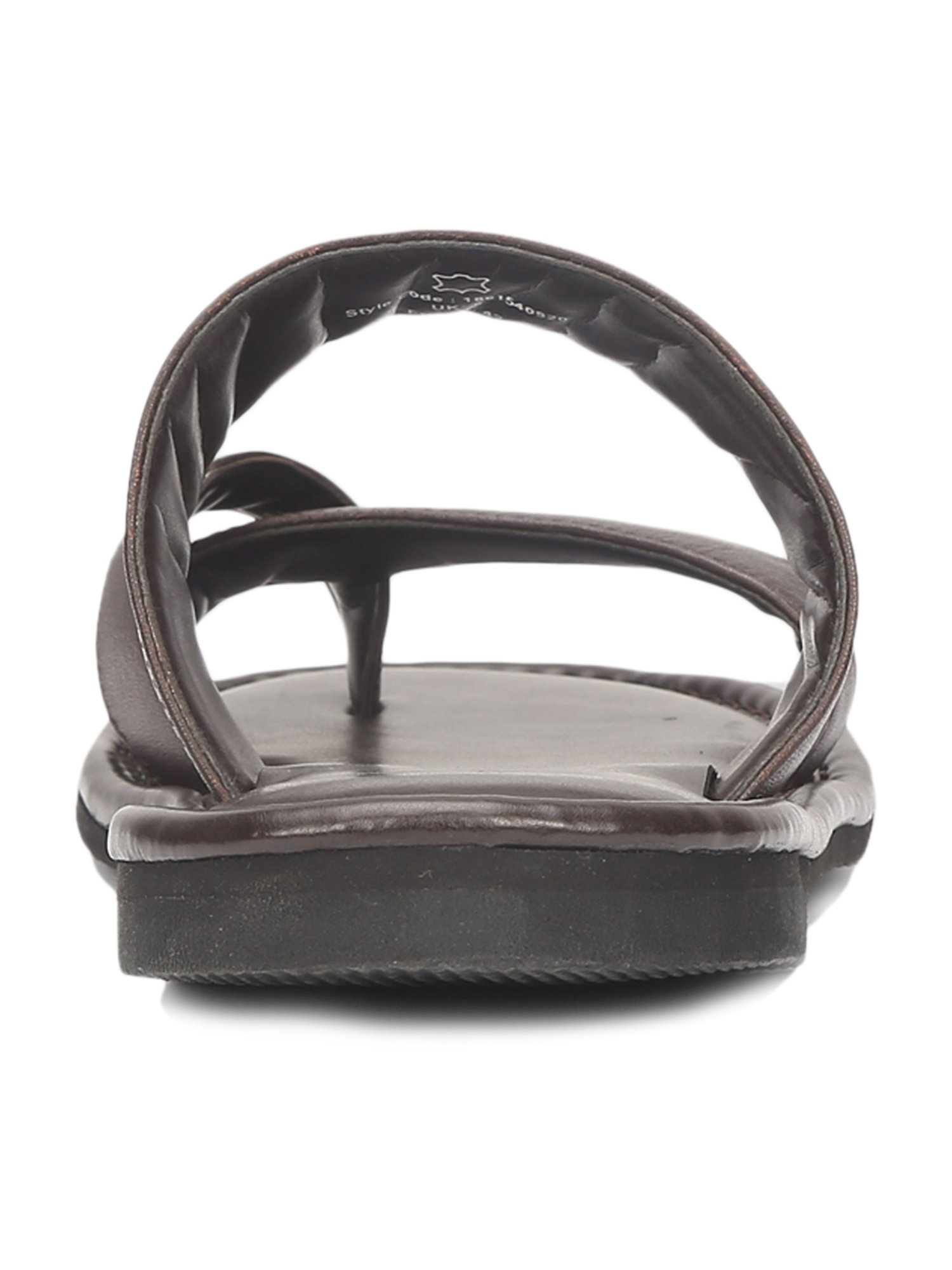 V8 by Ruosh Men's Brown Cross Strap Sandals