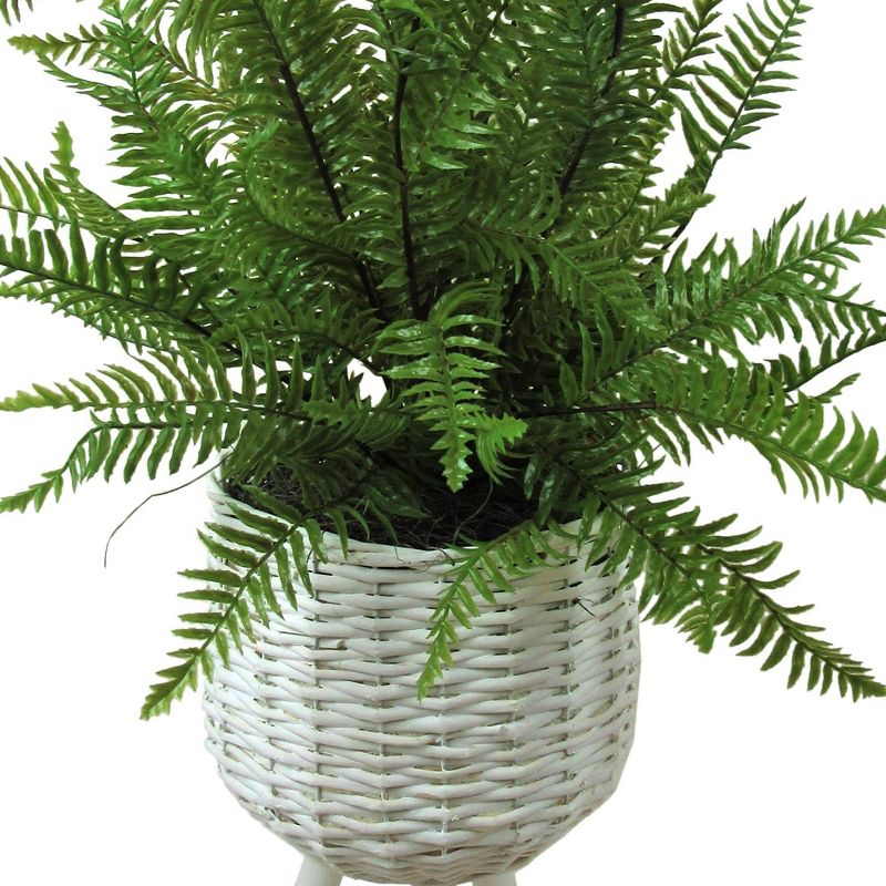 46" x 18" Artificial Sword Fern Plant in Basket Stand - LCG Florals