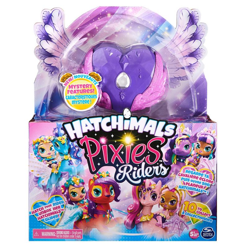 Hatchimals Pixies Riders Black Glitter Lily Pixie & Seastallion Glider Hatchimal Set with Mystery Feature