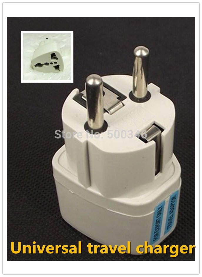 High Quality white Universal 2 Pin UK US AU To EU EURO France Germany Travel adapter Adaptor AC Power Plug Convert European
