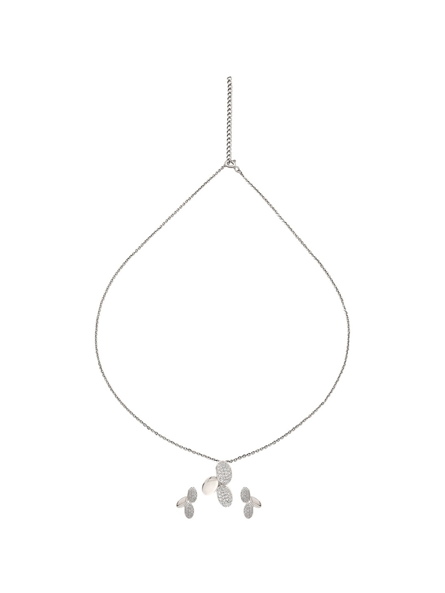 Zavya 92.5 Sterling Silver Pearlescent Elegance Pendant with Chain for Women