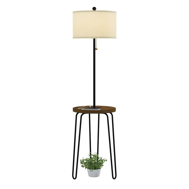 Floor Lamp End Table- Modern Hairpin Legs