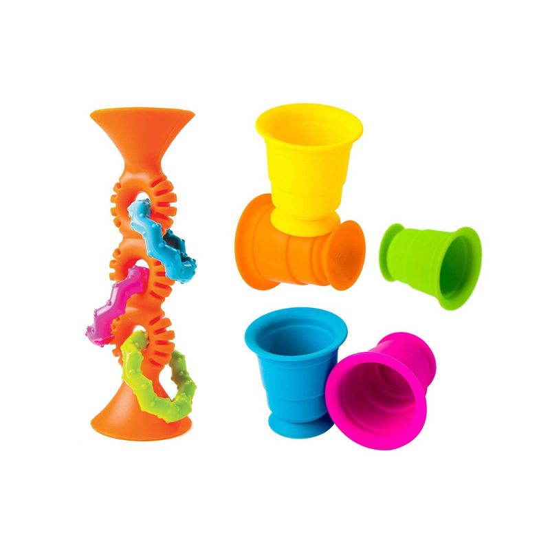 Fat Brain Toys Orange Loopz 5 Suction Kupz