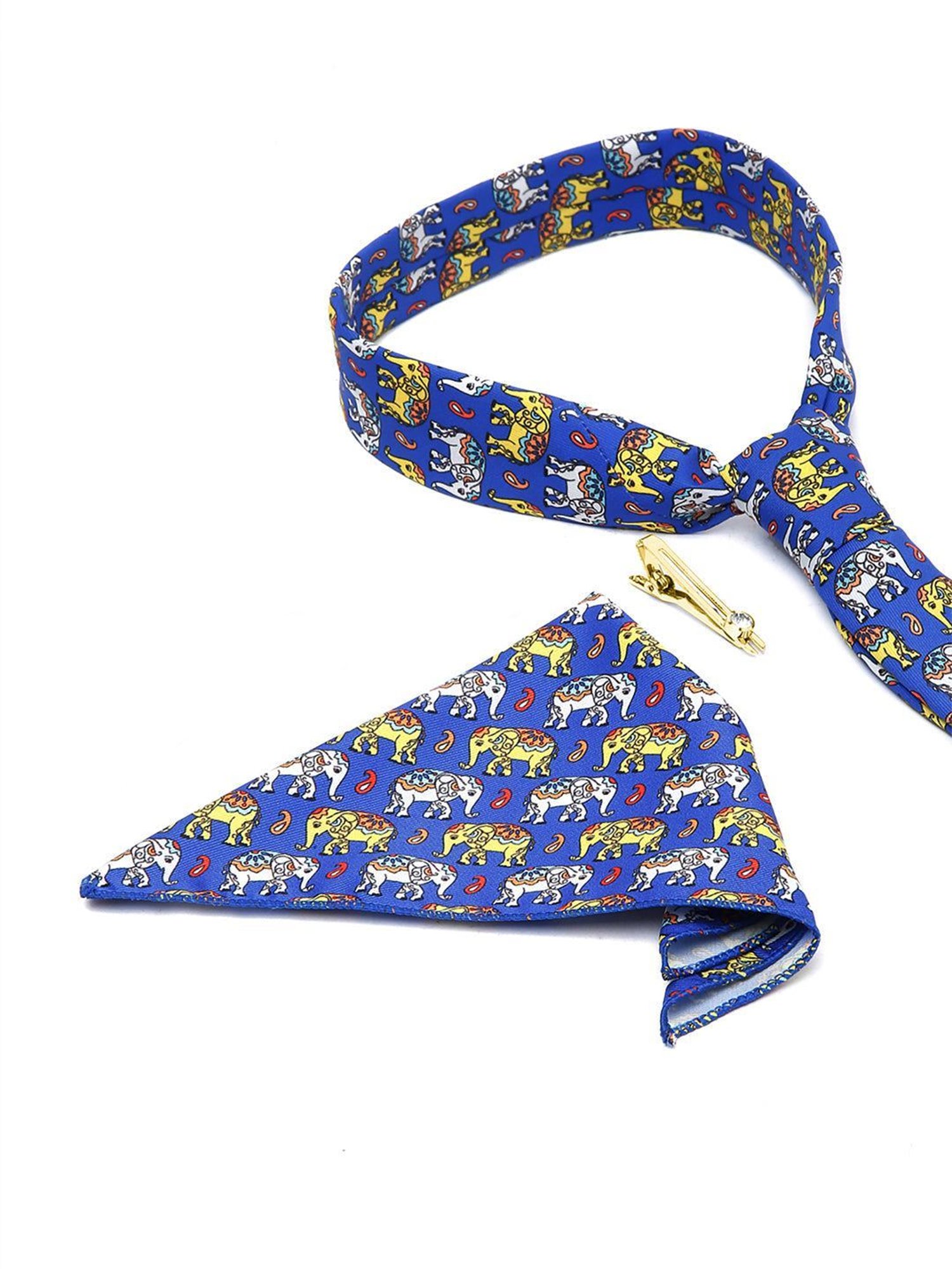 Louis Stitch Blue Printed Necktie Gift Set - Set of 3