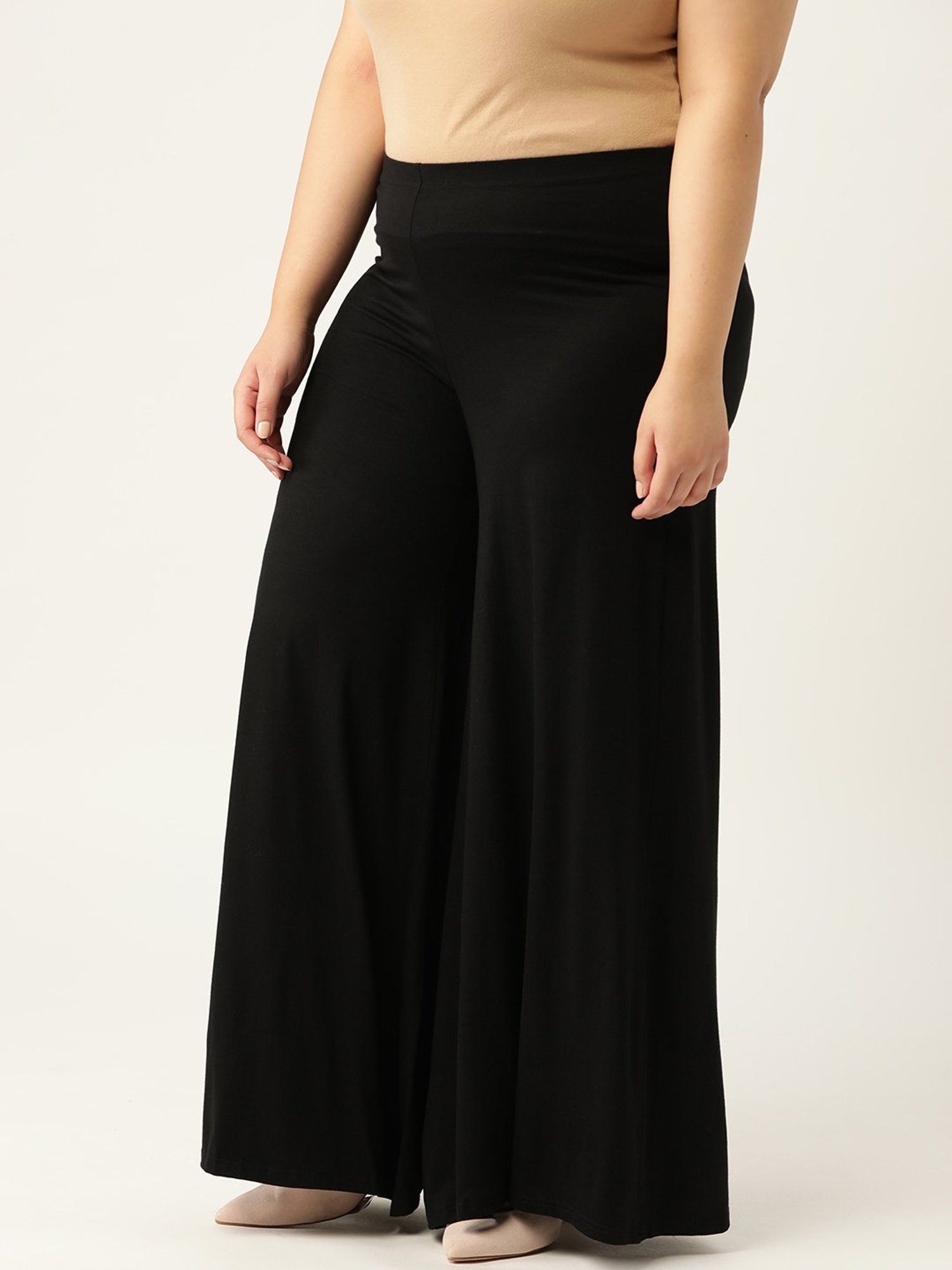 theRebelinme Black High Rise Palazzos