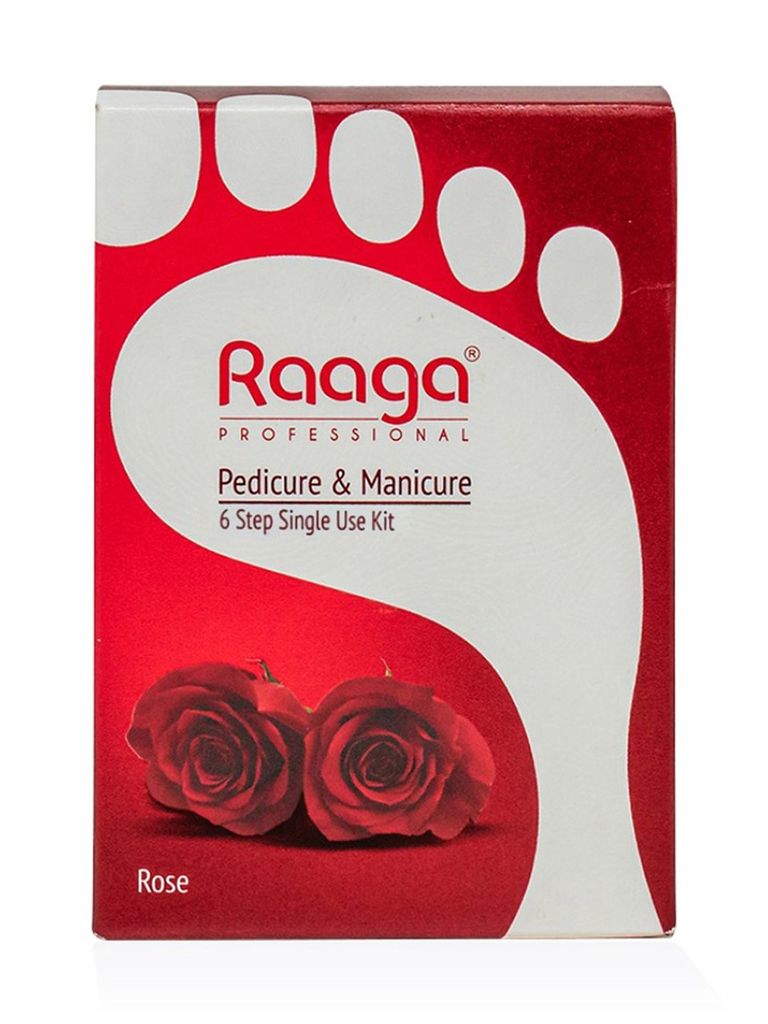 Raaga Professional Pedicure & Manicure 6 Step Single Use Kit Rose - 6 Sachets