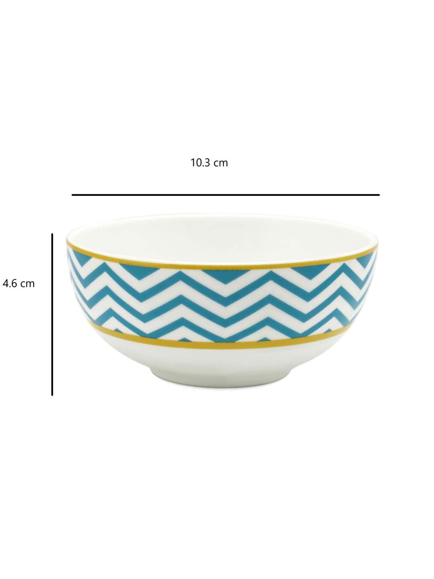 India Circus Multicolor 240 ml Ceramic Bowls - Set of 6