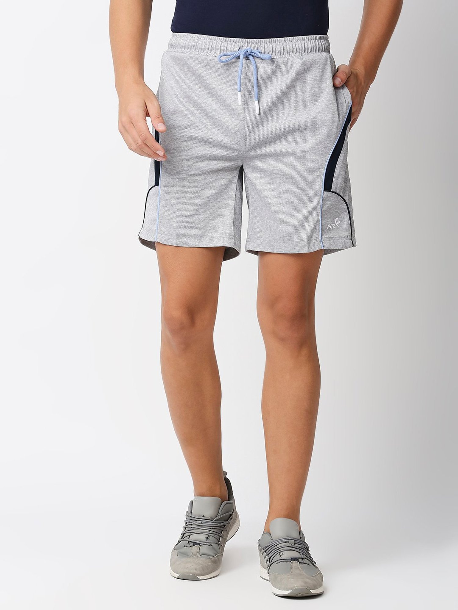 Fitz Grey Melange Regular Fit Performance Shorts