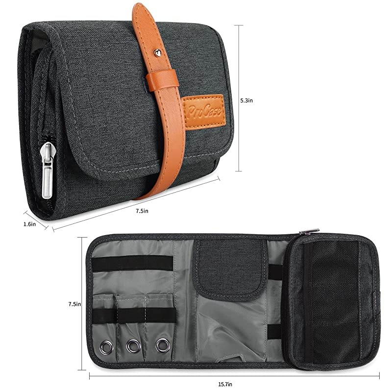 Travel Gadgets Organizer Bag Universal Electronic Accessories Cable RollUp Pouch Portable Gear Storage Carrying Cover for Cords SD Memory Cards Earphone Hard Drive Black
