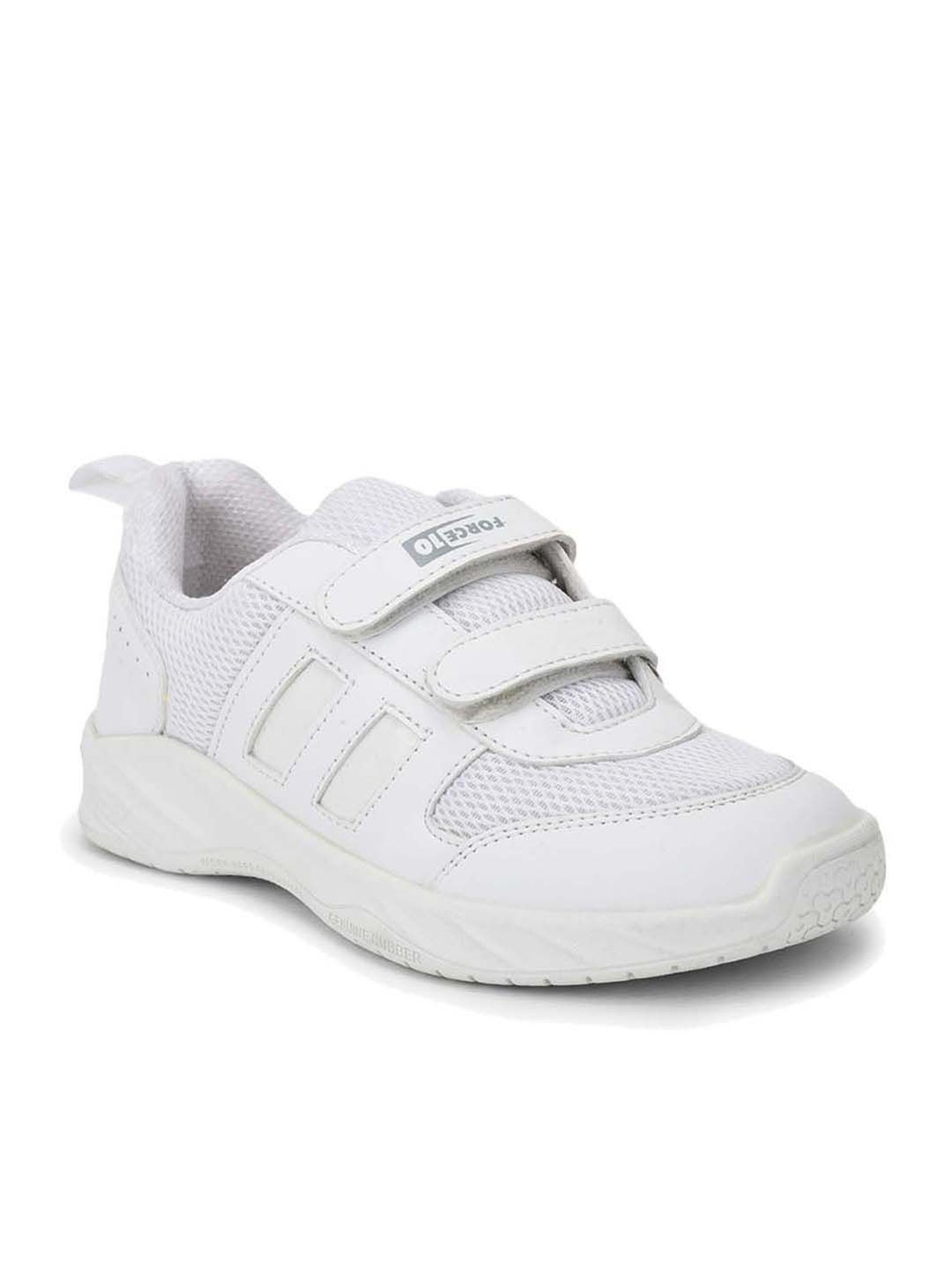 Force 10 By Liberty Kids White Velcro Shoes