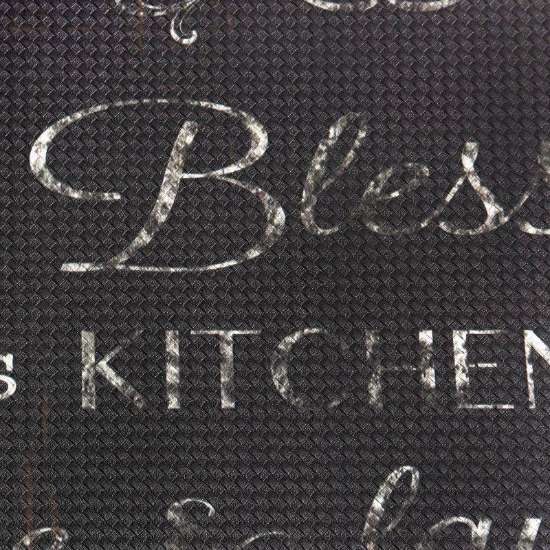 Home Dynamix 19" x 35" Bless This Kitchen Mat Black/White