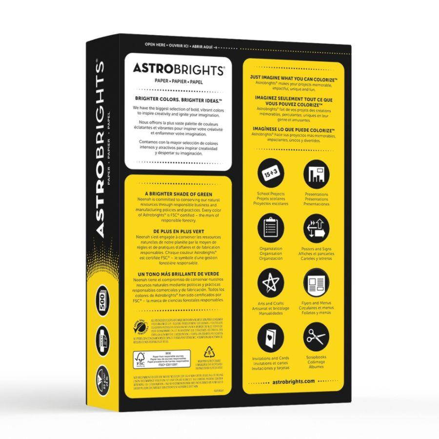 Astrobrights Acid-Free Copy Paper, 8-1/2" x 11", 24 lb, Solar Yellow, Pack of 500