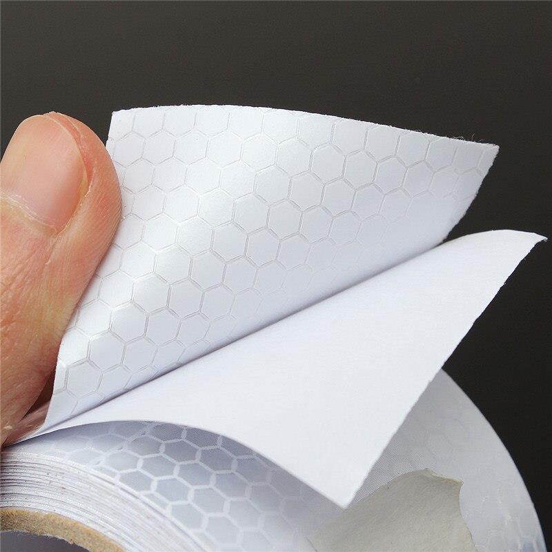 Silver White 3 Meters Car Reflective Safety Warning Conspicuity Roll Tape Film Sticker For Tricycles High Quality
