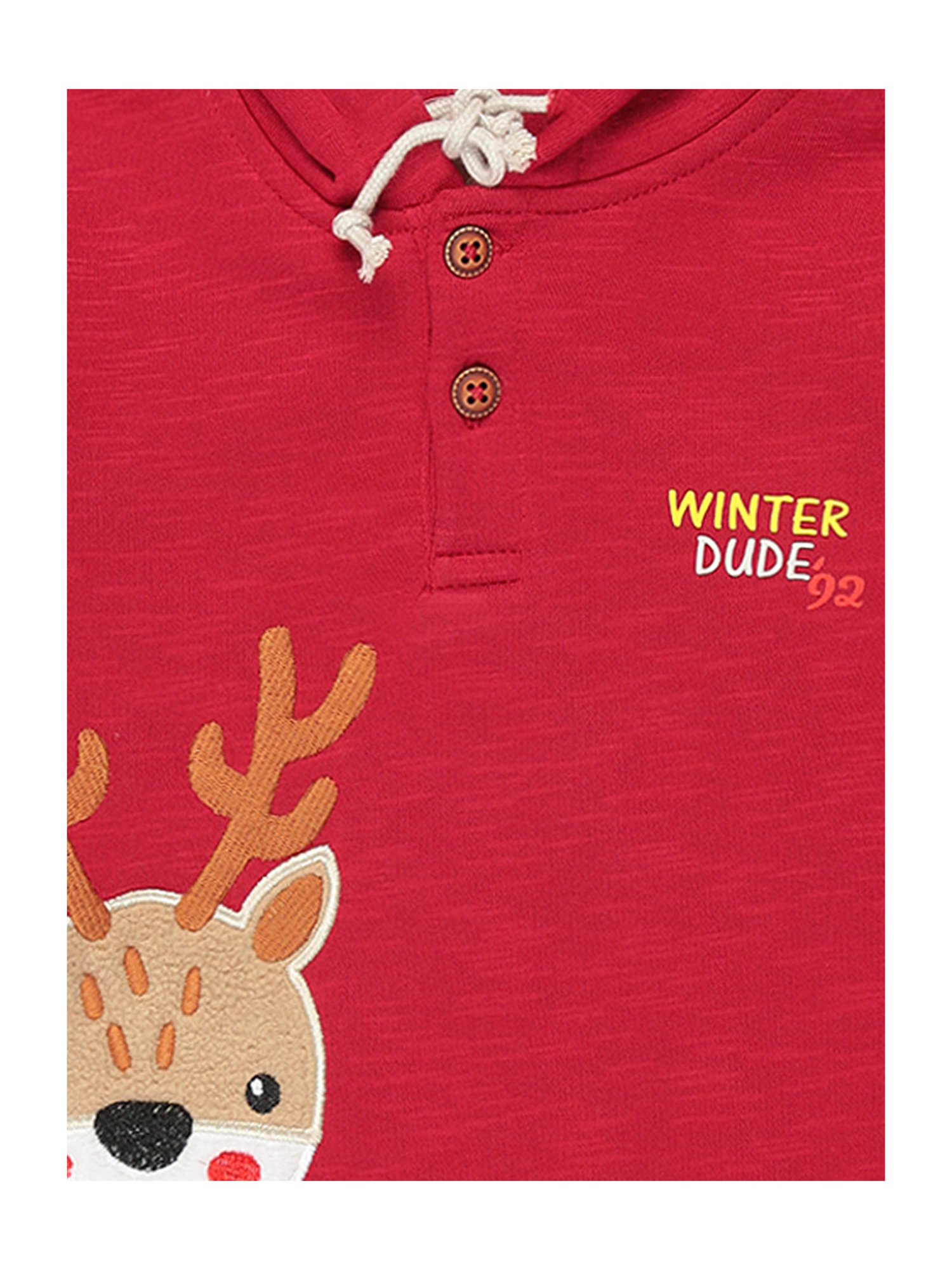 Bodycare Kids Maroon Printed Full Sleeves Hoodie with Pants