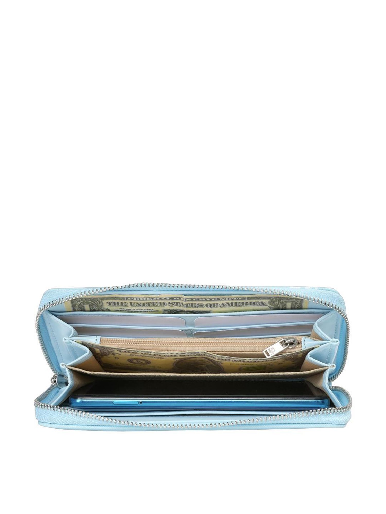 United Colors of Benetton Lili Light Blue Printed Wallet