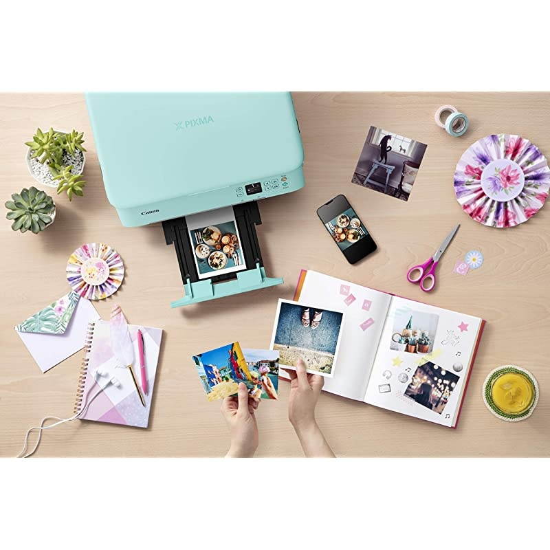 TS5320 All In One Wireless Printer Scanner Copier with AirPrint Green Works with Alexa