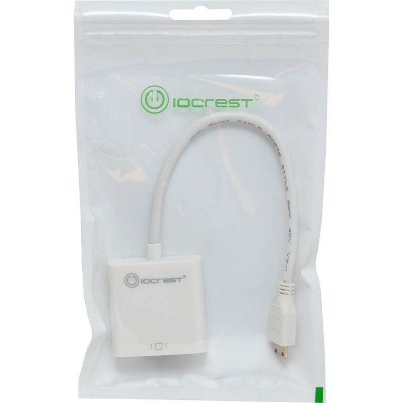 IO Crest Active Mini HDMI Male to VGA Female Adapter - 6.90" Mini-HDMI/VGA Video Cable for Video Device