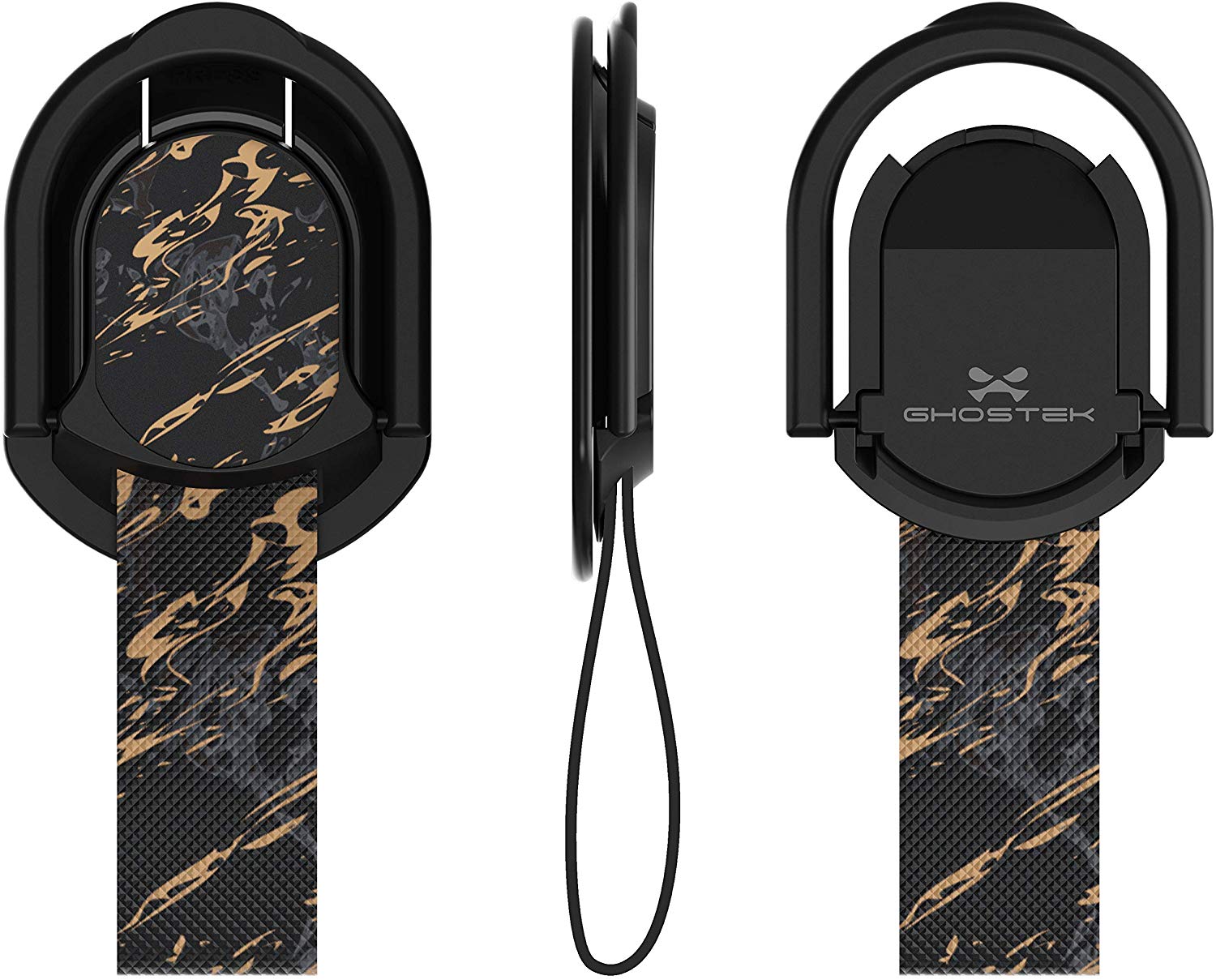 Ghostek Loop Phone Ring Holder Strap with Stand and Smartphone Car Holder Magnet Cute iPhone Grips for Women Perfect for Taking Selfies Removable for Wireless Charging Compatible - (Floral Fuchsia)