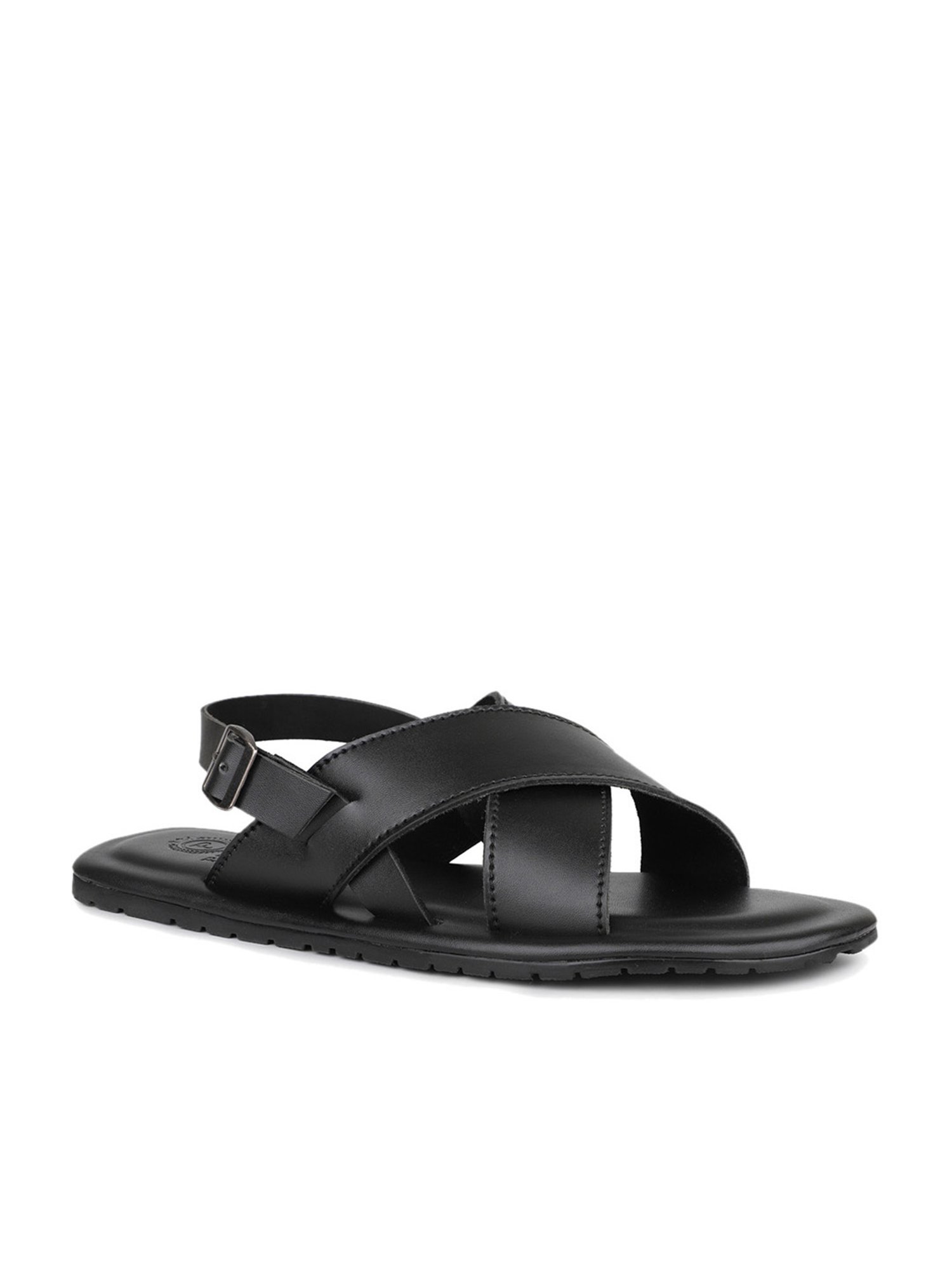Privo by Inc.5 Men's Black Cross Strap Sandals