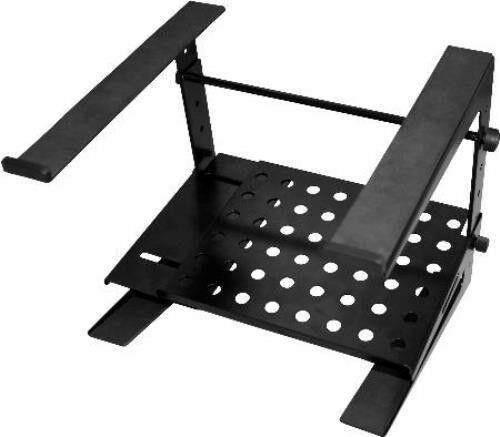 NEW Adjustable DJ Laptop Stand.Concert Platform Gear.Black.Two Tier.Hold Mixer.