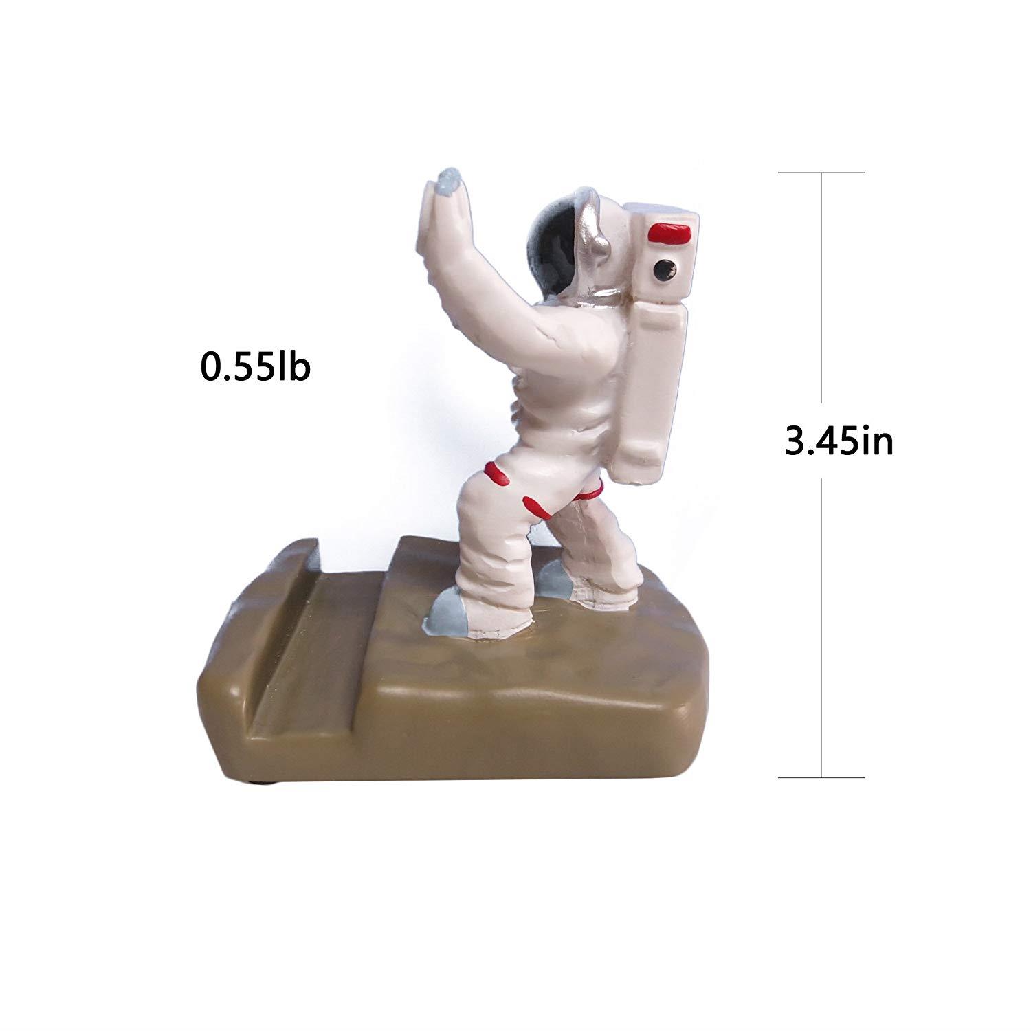 Created Cartoon Poly Resin Phone Holder Stand for Tables,E-Readers and Smartphones,Compatible with Any Size of Ipad and iPhone (Astronauts(Stand Up))