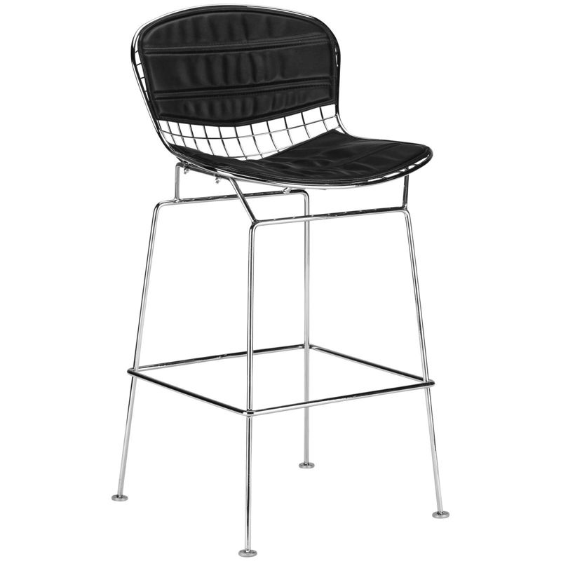 Felix Contemporary Counter Height Barstool Black - Edgemod