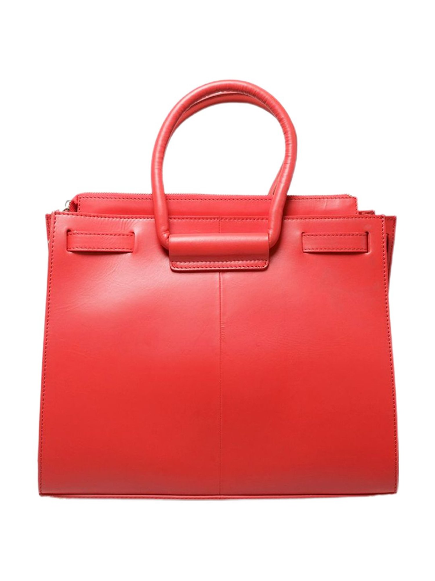 RI2K London Red Leather Large Satchel Handbag