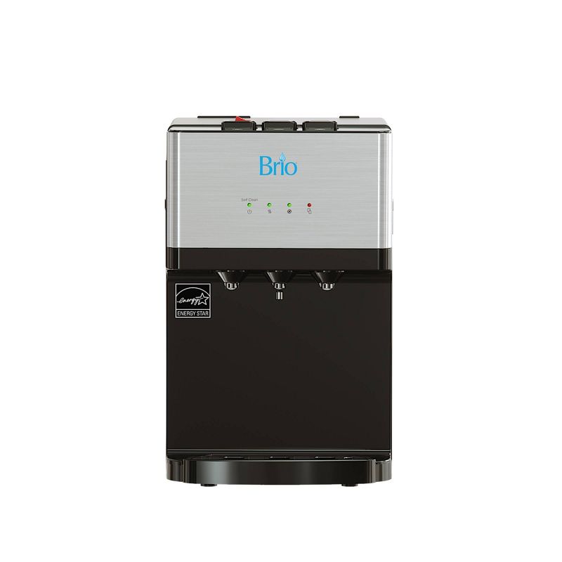 Brio Countertop Self Cleaning Bottleless Water Cooler Dispenser with Filtration and 3 Temp Settings