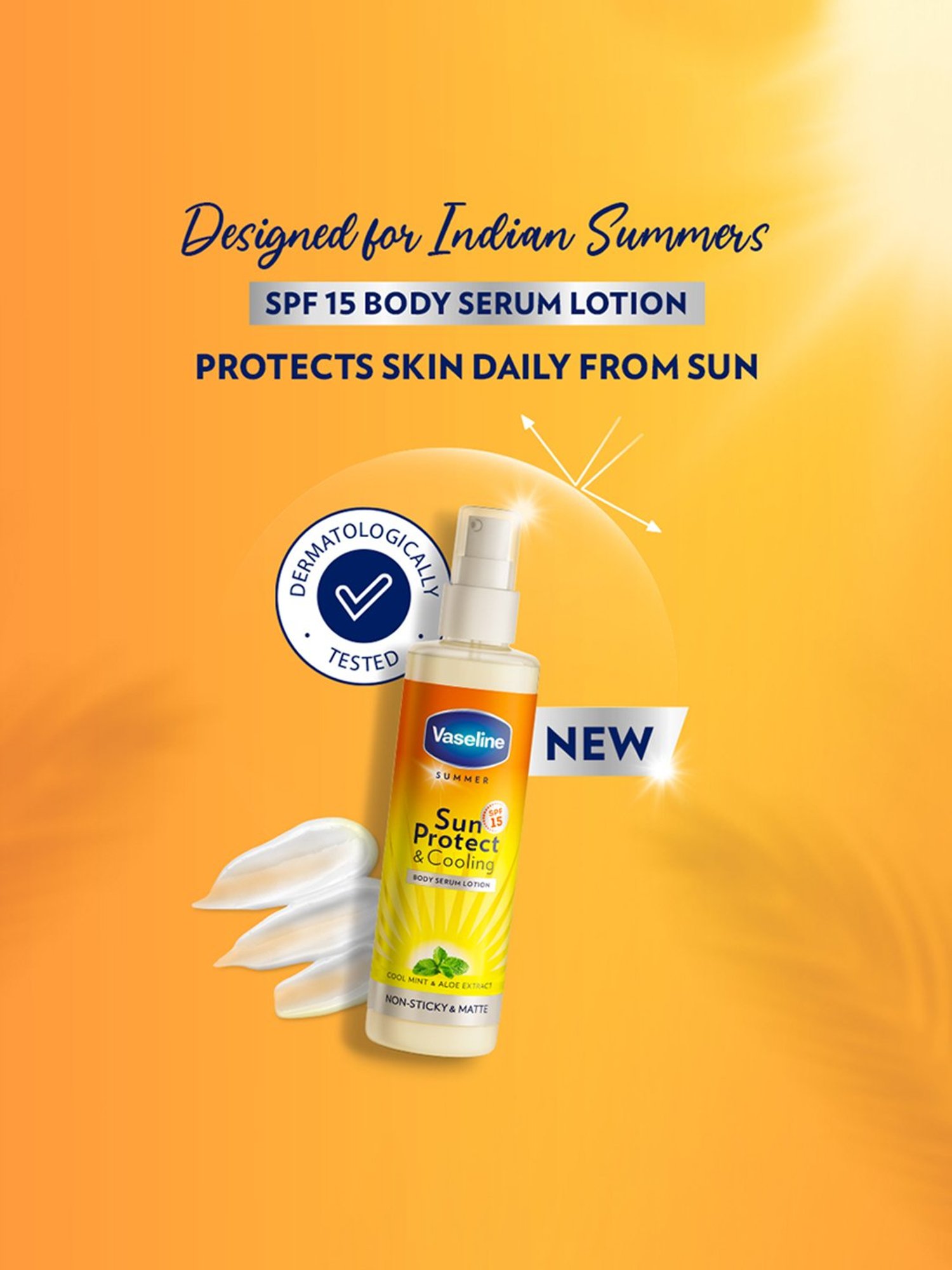 Vaseline Sun Protect & Cooling Body Serum Lotion SPF 15 - 180 ml