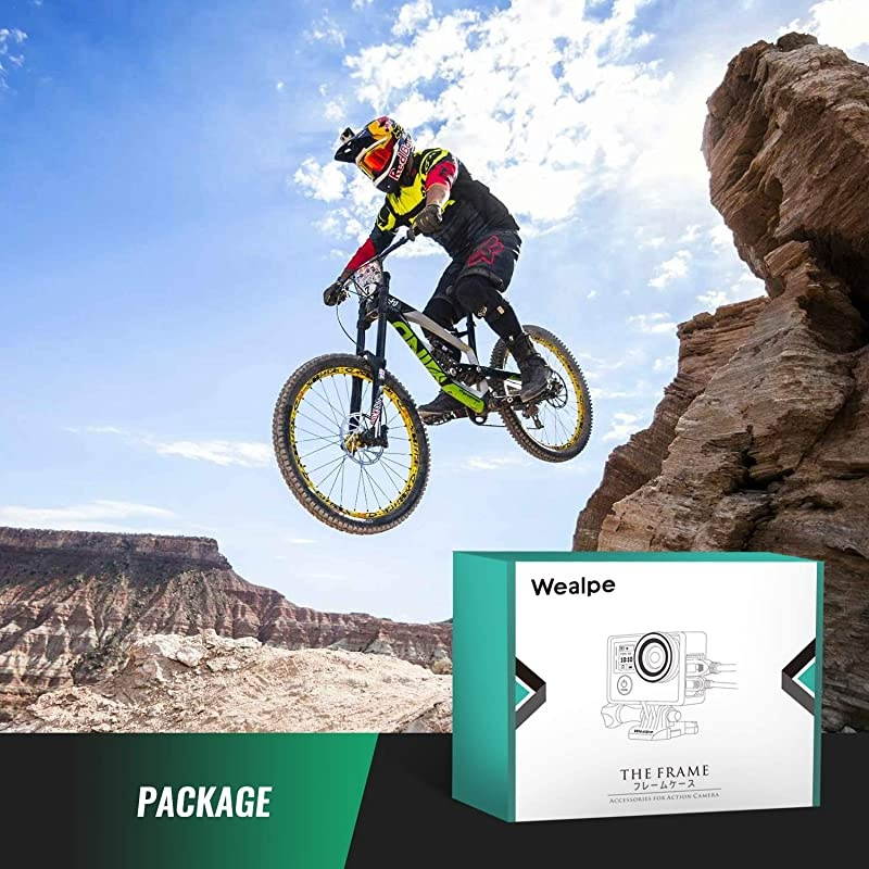 Frame Mount Housing Case Compatible with GoPro Hero 4 3+ 3 Cameras with Protective Lens Cover