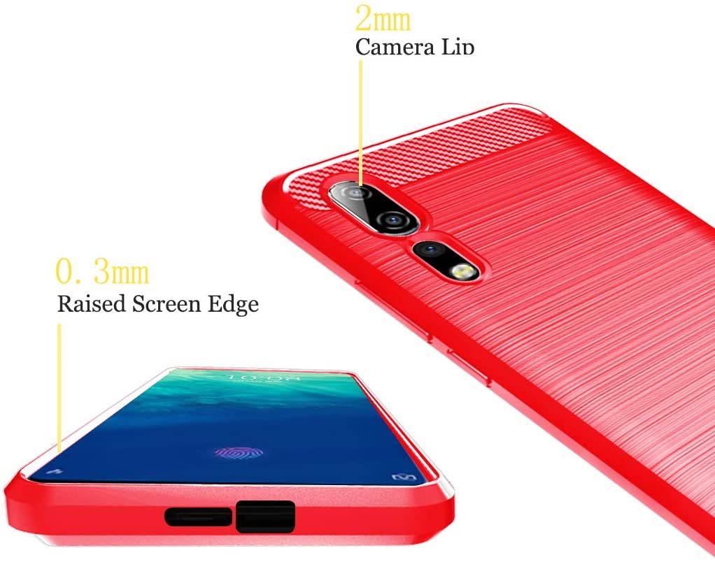 Dzxouui Compatible for ZTE Axon 10 Pro Case,Protective Phone Cover Shockproof Soft TPU Cases for ZTE Axon 10 Pro(DL-Black)