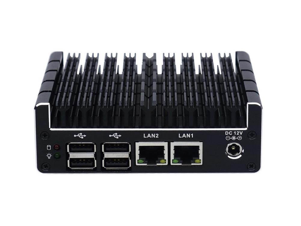 Fanless Mini PC Support AES-NI,Firewall, PFsense,Intel Celeron J3060 with 2*LAN/1*COM/2*HDMI/2*USB3.0/4*USB3.0/win 7 Linux mini pc(8GB Ram 128GB SSD)[Partaker C4]