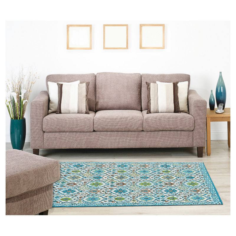 2'2"X4' Jacquard Woven Accent Rugs Pistachio - Weave & Wander