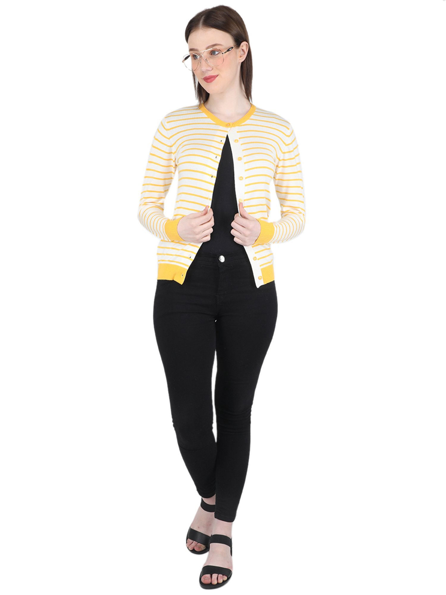 Mafadeny Black Striped Shrug