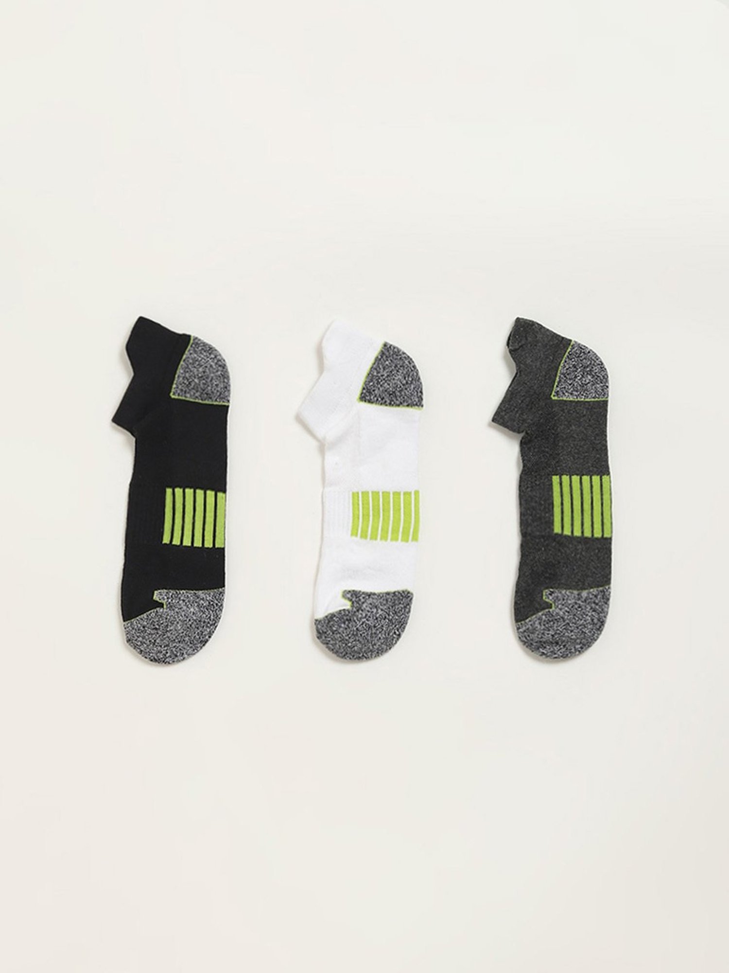WES Lounge by Westside Multicolor Printed Trainer Socks - Pack of 3